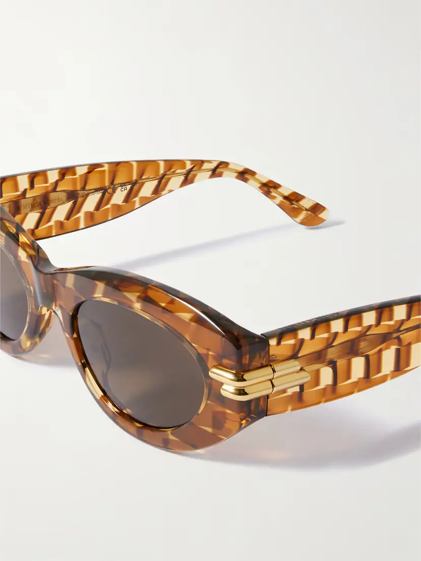Bottega Veneta Eyewear Oval-frame Acetate Tortoiseshell Sunglasses | Thumbnail 4 Bottega Veneta Eyewear Oval-frame Acetate Tortoiseshell Sunglasses | Thumbnail 4