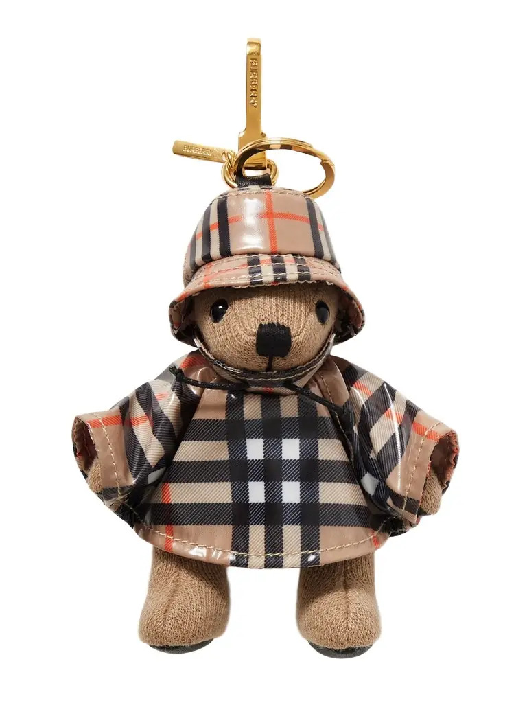 Burberry Wool And Cashmere-blend And Checked Shell Bag Charm | Image 1 Burberry Wool And Cashmere-blend And Checked Shell Bag Charm | Image 1