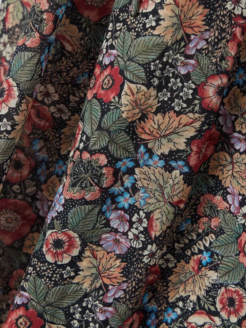 DÔEN Ischia Shirred Floral-print Organic Cotton-voile Midi Dress | Thumbnail 4
