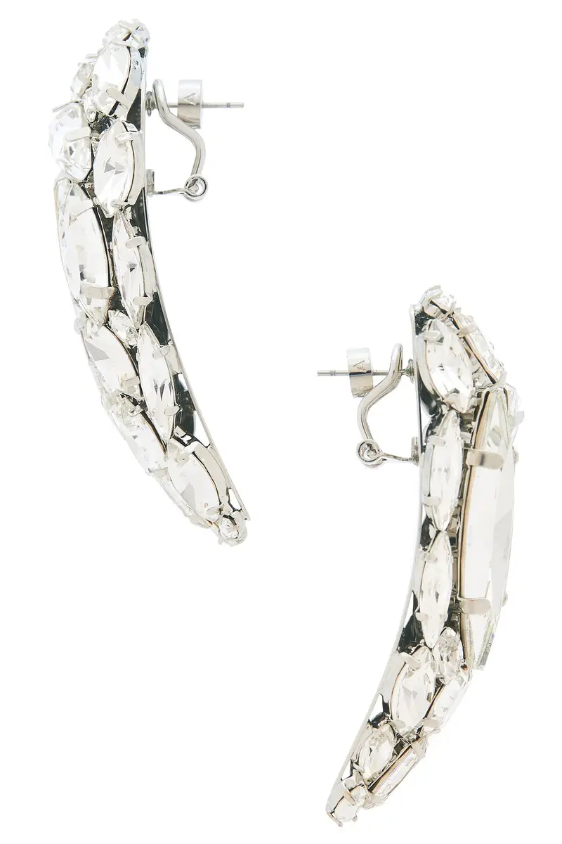 AREA Crystal Cluster Triangle Earrings. | Thumbnail 2 AREA Crystal Cluster Triangle Earrings. | Thumbnail 2