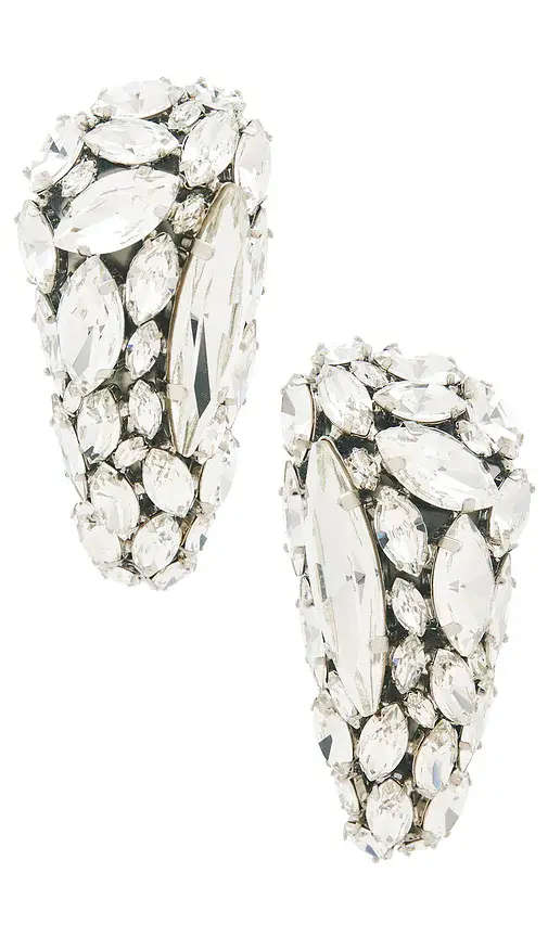AREA Crystal Cluster Triangle Earrings. | Thumbnail 3 AREA Crystal Cluster Triangle Earrings. | Thumbnail 3