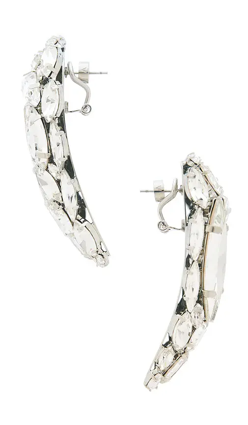 AREA Crystal Cluster Triangle Earrings. | Thumbnail 4 AREA Crystal Cluster Triangle Earrings. | Thumbnail 4