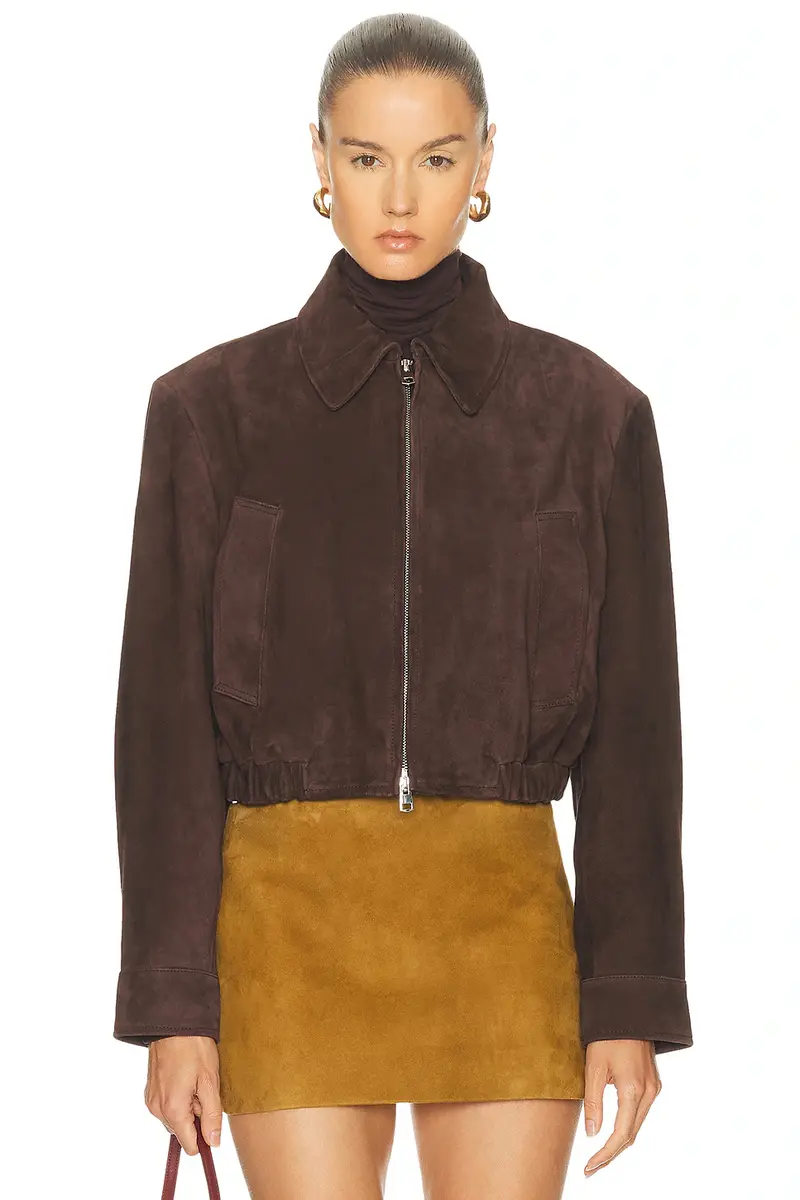 AGOLDE Nahlia Cropped Suede Jacket | Thumbnail 3 AGOLDE Nahlia Cropped Suede Jacket | Thumbnail 3