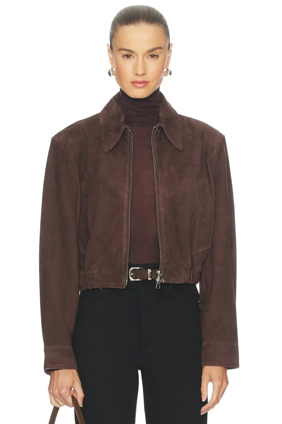Nahlia Cropped Suede Jacket Nahlia Cropped Suede Jacket
