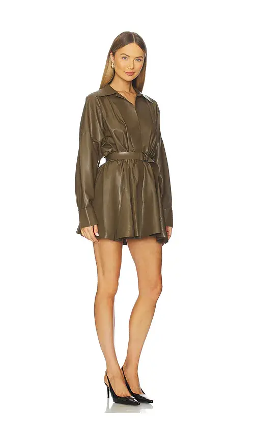 Norma Kamali Super Oversized Boyfriend Shirt Flared Mini Dress | Thumbnail 2