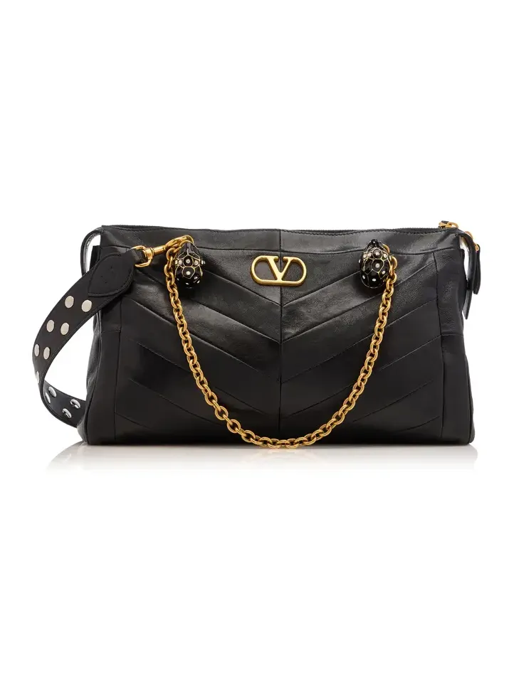 Panthea Medium Leather Tote Bag Panthea Medium Leather Tote Bag