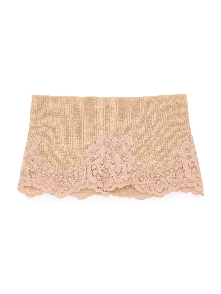 Valentino Garavani Lace-Trimmed Cashmere Headband