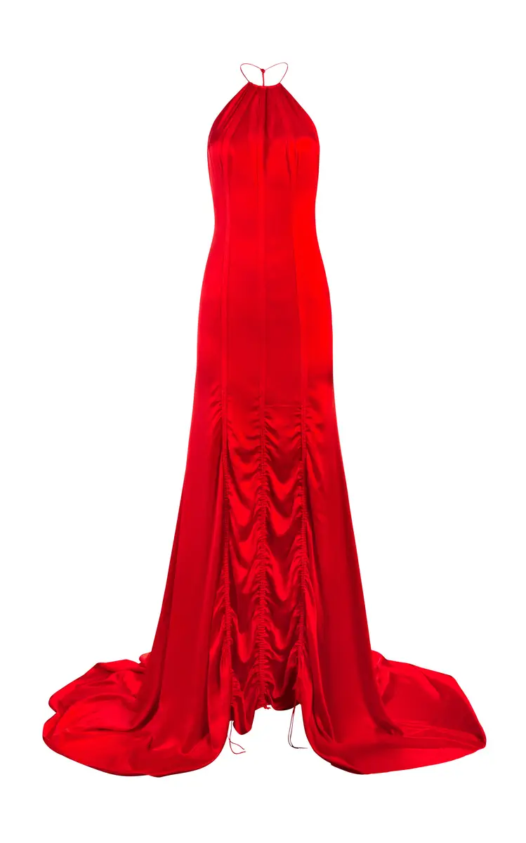 ALEJANDRA ALONSO ROJAS Dip-Dyed Silk Halter Gown | Thumbnail 8 ALEJANDRA ALONSO ROJAS Dip-Dyed Silk Halter Gown | Thumbnail 8