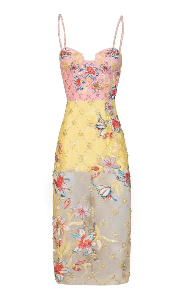 La Fuori Blush Lily Embroidered Dress | Thumbnail 6