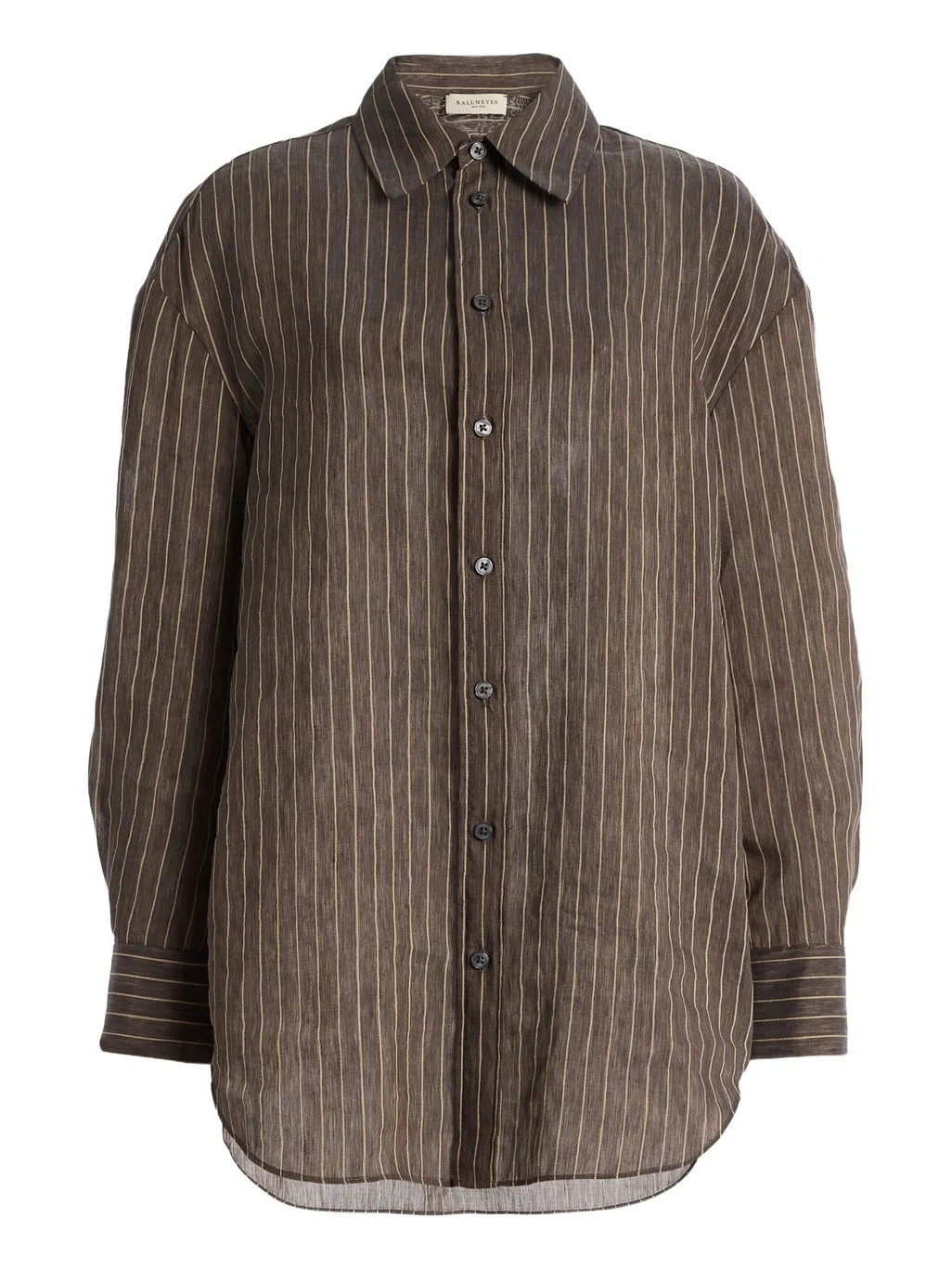 Dani Pinstriped Linen-Blend Shirt