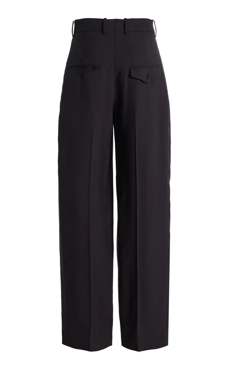 KALLMEYER Aiden Pleated Wide-Leg Trousers - Black | Thumbnail 4