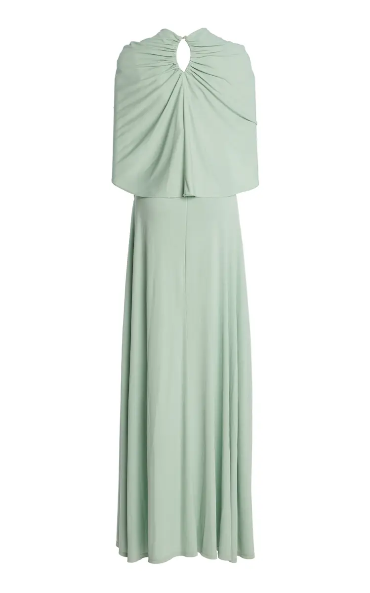 KALLMEYER Matilda Ruched Jersey Cape Gown | Thumbnail 5 KALLMEYER Matilda Ruched Jersey Cape Gown | Thumbnail 5