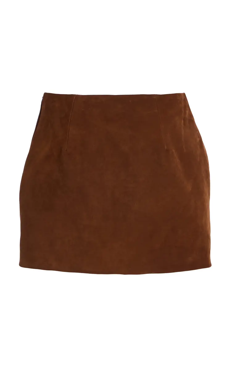KALLMEYER Shiloh Suede Mini Skirt - Brown | Thumbnail 4