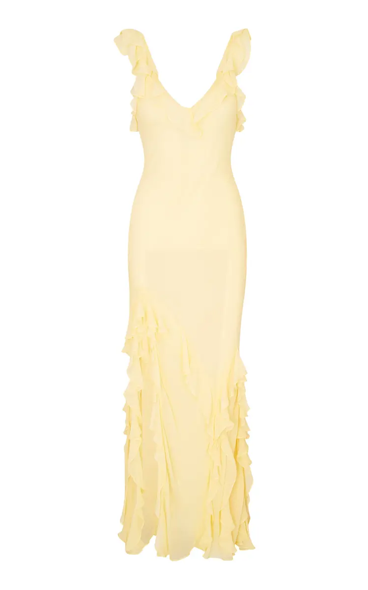 LoveShackFancy Roseline Ruffled Maxi Dress | Thumbnail 3