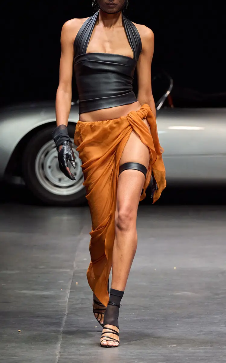 LaQuan Smith Leather Halter Top | Thumbnail 2 LaQuan Smith Leather Halter Top | Thumbnail 2
