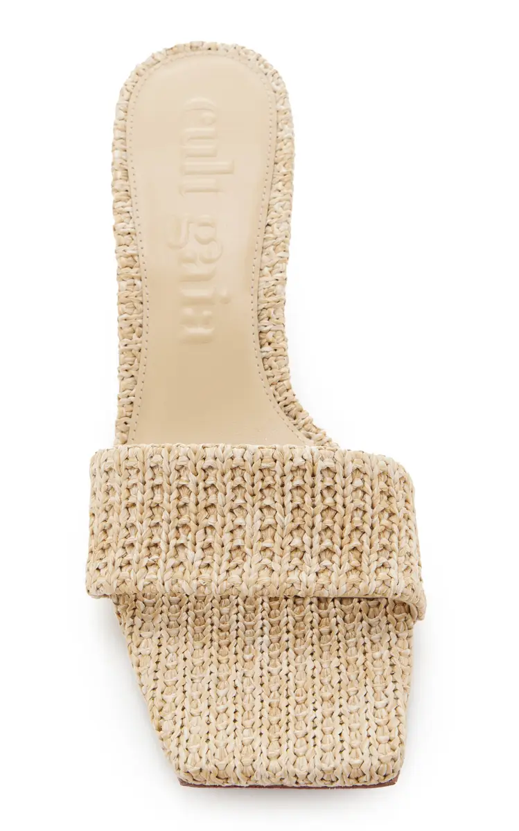 Cult Gaia Ada Raffia Sandals - Neutral | Thumbnail 4