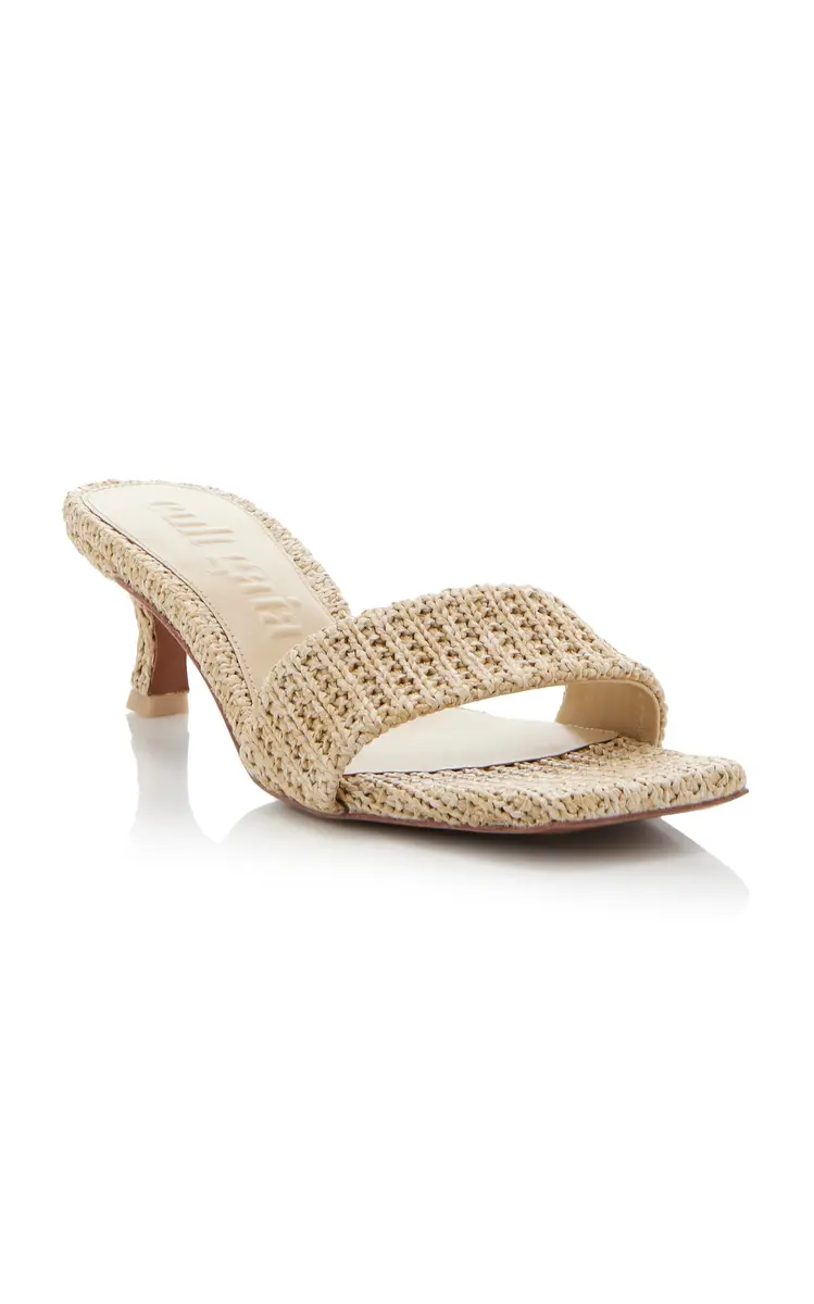Cult Gaia Ada Raffia Sandals - Neutral | Thumbnail 5
