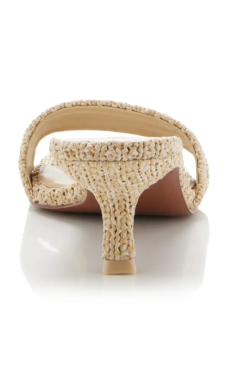 Cult Gaia Ada Raffia Sandals - Neutral | Thumbnail 6