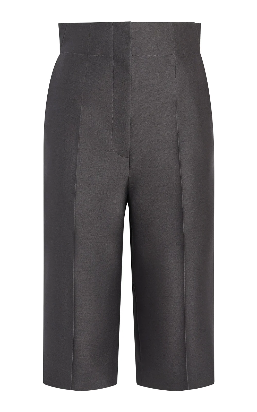 Khaite Raelle Tailored Wool-Silk Cady Shorts