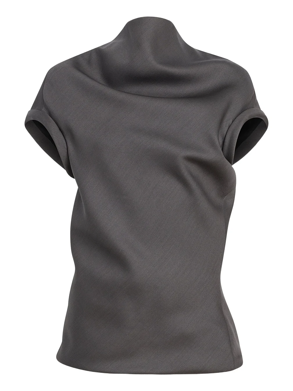 Khaite Tandie Draped Wool-Silk Cady Top