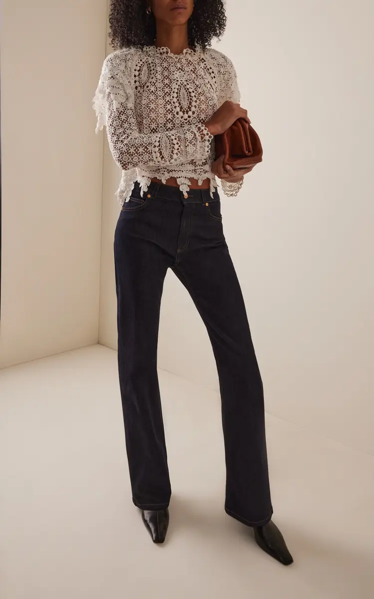Isabel Marant Hyliana Knit Cotton Lace Top | Thumbnail 2