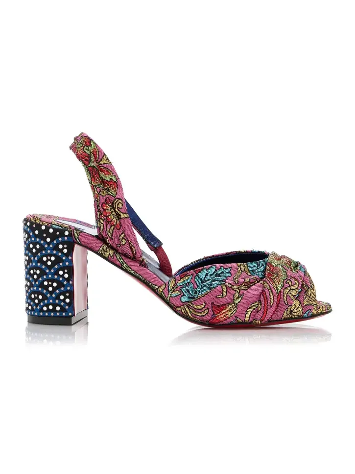 Cordelia 70 Jacquard Florea Slingback Sandals Cordelia 70 Jacquard Florea Slingback Sandals