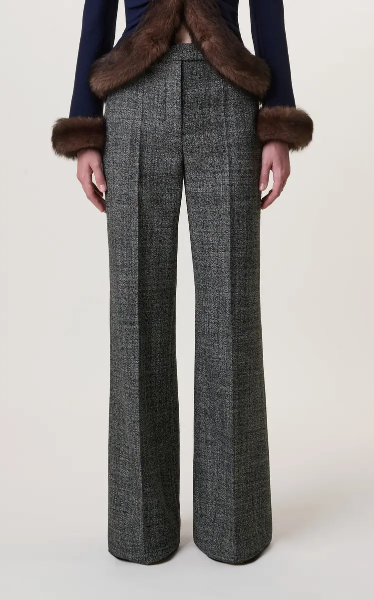 Valentino Garavani Virgin-Wool Mid-Rise Flared-Leg Pants | Thumbnail 3 Valentino Garavani Virgin-Wool Mid-Rise Flared-Leg Pants | Thumbnail 3