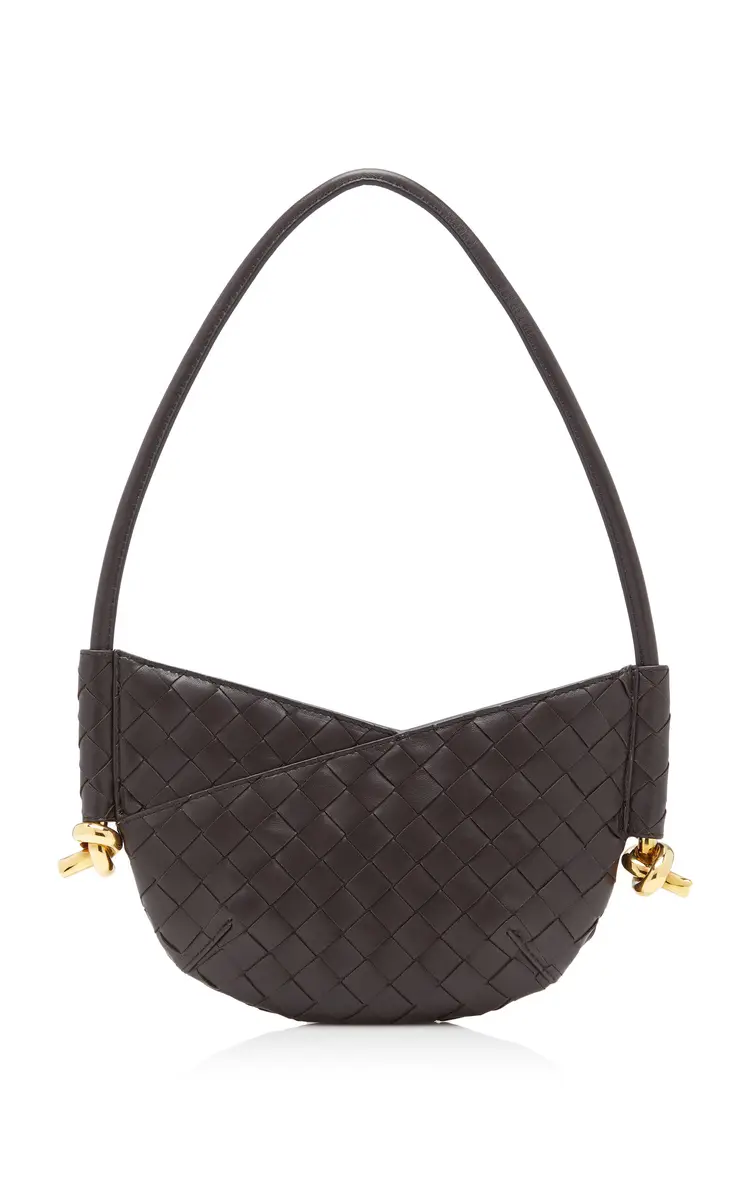 Bottega Veneta Mini Solstice Intrecciato Leather Bag - Brown - OS | Thumbnail 4 Bottega Veneta Mini Solstice Intrecciato Leather Bag - Brown - OS | Thumbnail 4