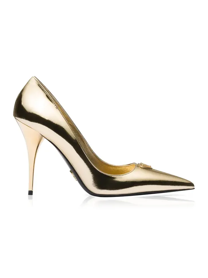 Metallic Leather Pumps