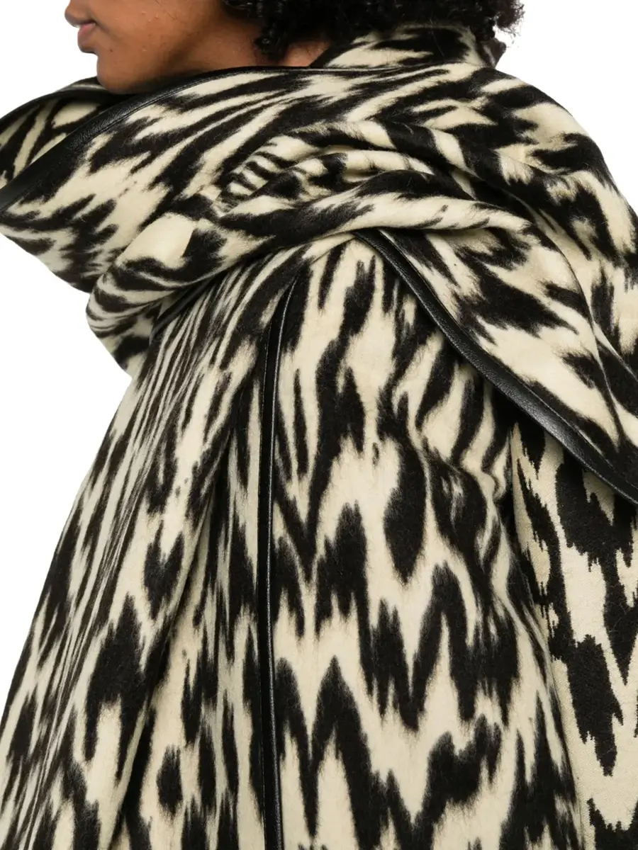 Brandon Maxwell Demi Double Breasted Coat with Scarf | Thumbnail 5 Brandon Maxwell Demi Double Breasted Coat with Scarf | Thumbnail 5