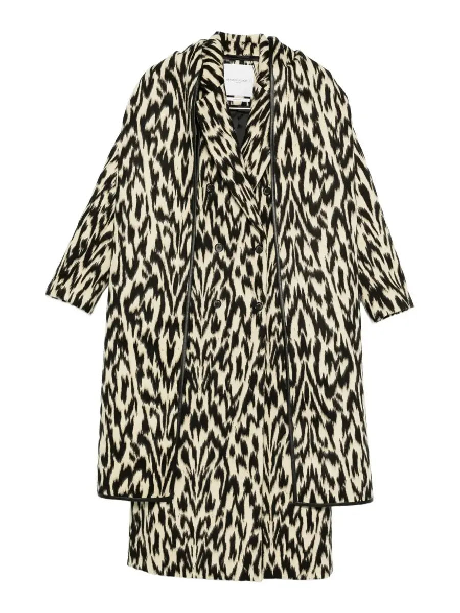 Demi Double Breasted Coat with Scarf