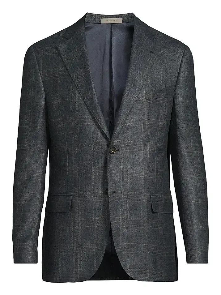 Men's Plaid Silk-Cashmere Sport Coat Men's Plaid Silk-Cashmere Sport Coat