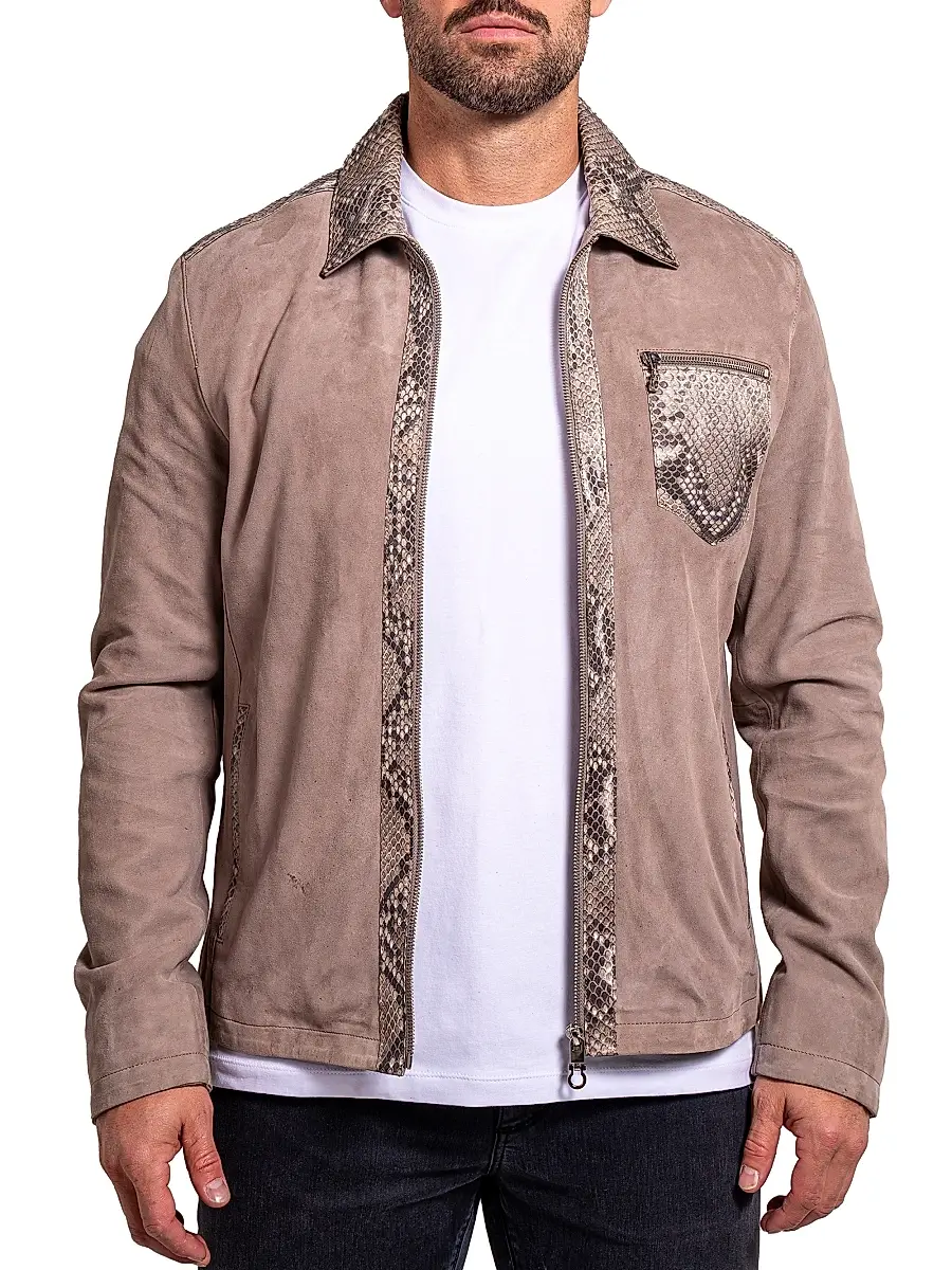 Maceoo Men's Ascension Leather Jacket | Image 1 Maceoo Men's Ascension Leather Jacket | Image 1