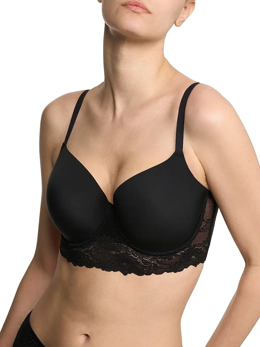 Natori Women's Heavenly Full Coverage Longline Lace T-Shirt Bra | Thumbnail 4 Natori Women's Heavenly Full Coverage Longline Lace T-Shirt Bra | Thumbnail 4
