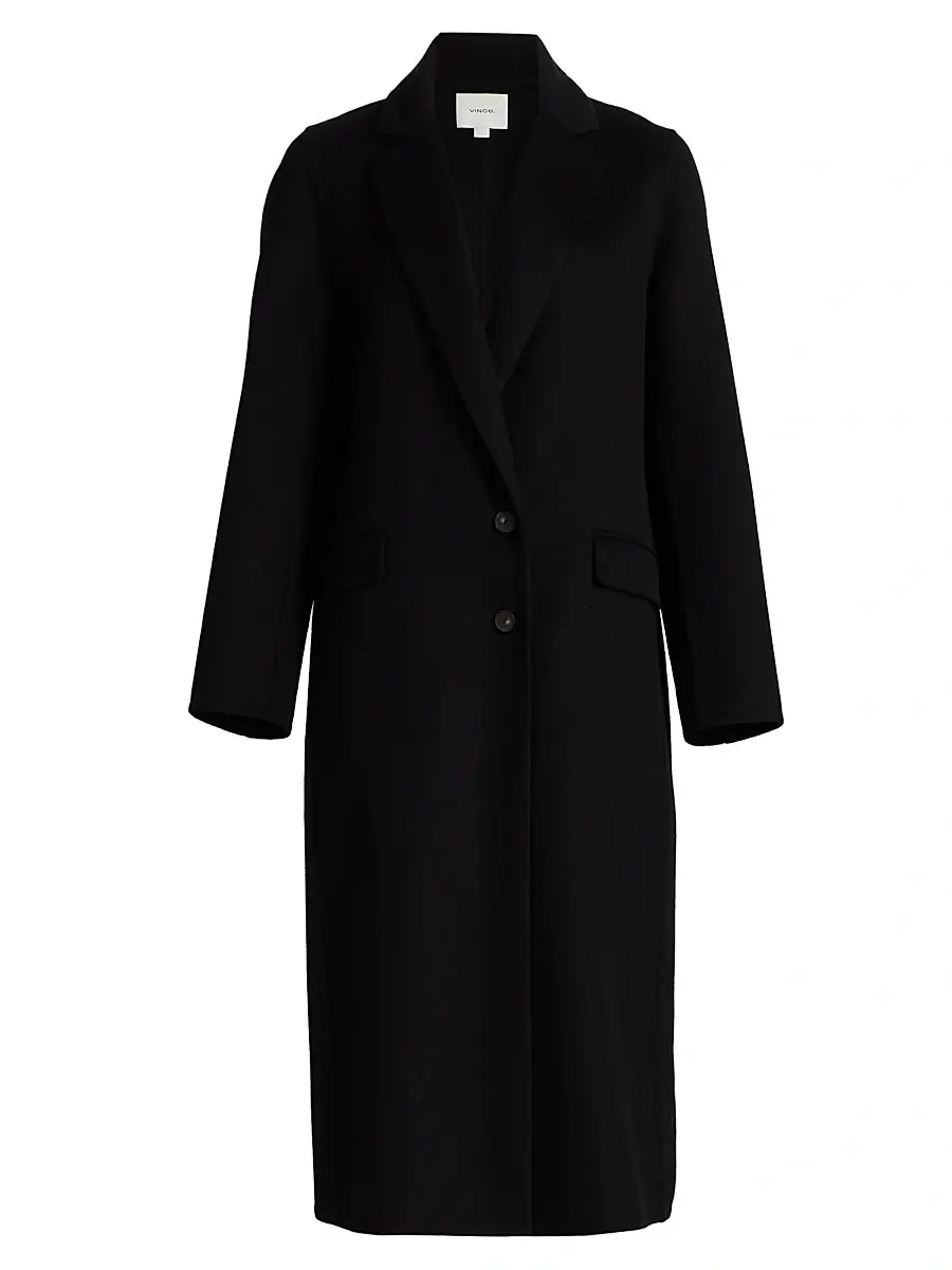 Vince Women's Classic Wool-Blend Single-Breasted Coat