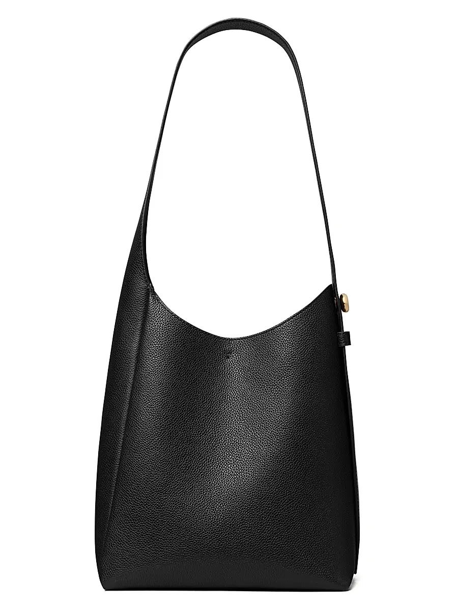 Tory Burch Women's Leather Hobo Bag - Black | Image 1 Tory Burch Women's Leather Hobo Bag - Black | Image 1