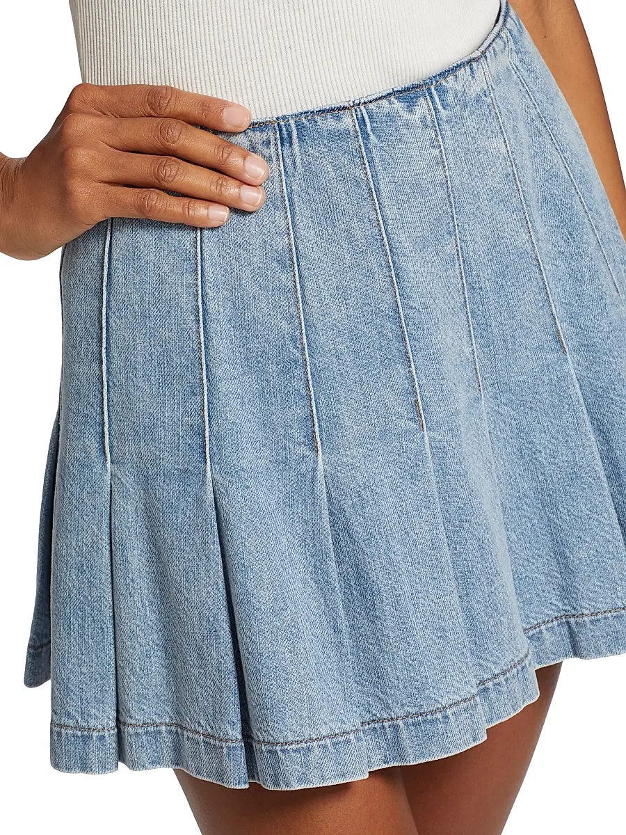 Alice + Olivia Women's Carter Denim Skirt | Thumbnail 6 Alice + Olivia Women's Carter Denim Skirt | Thumbnail 6