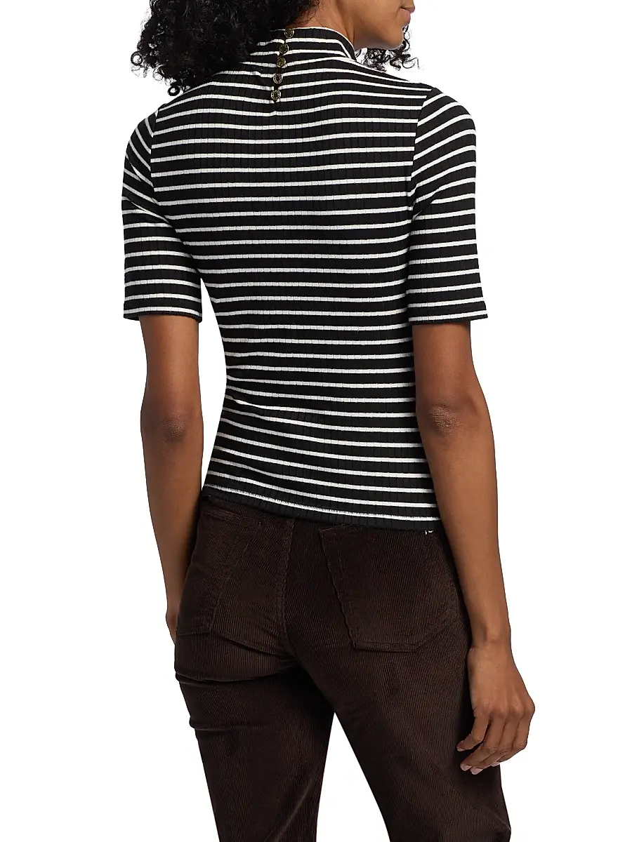 rag & bone Women's The Knit Striped Rib-Knit T-Shirt | Thumbnail 5 rag & bone Women's The Knit Striped Rib-Knit T-Shirt | Thumbnail 5