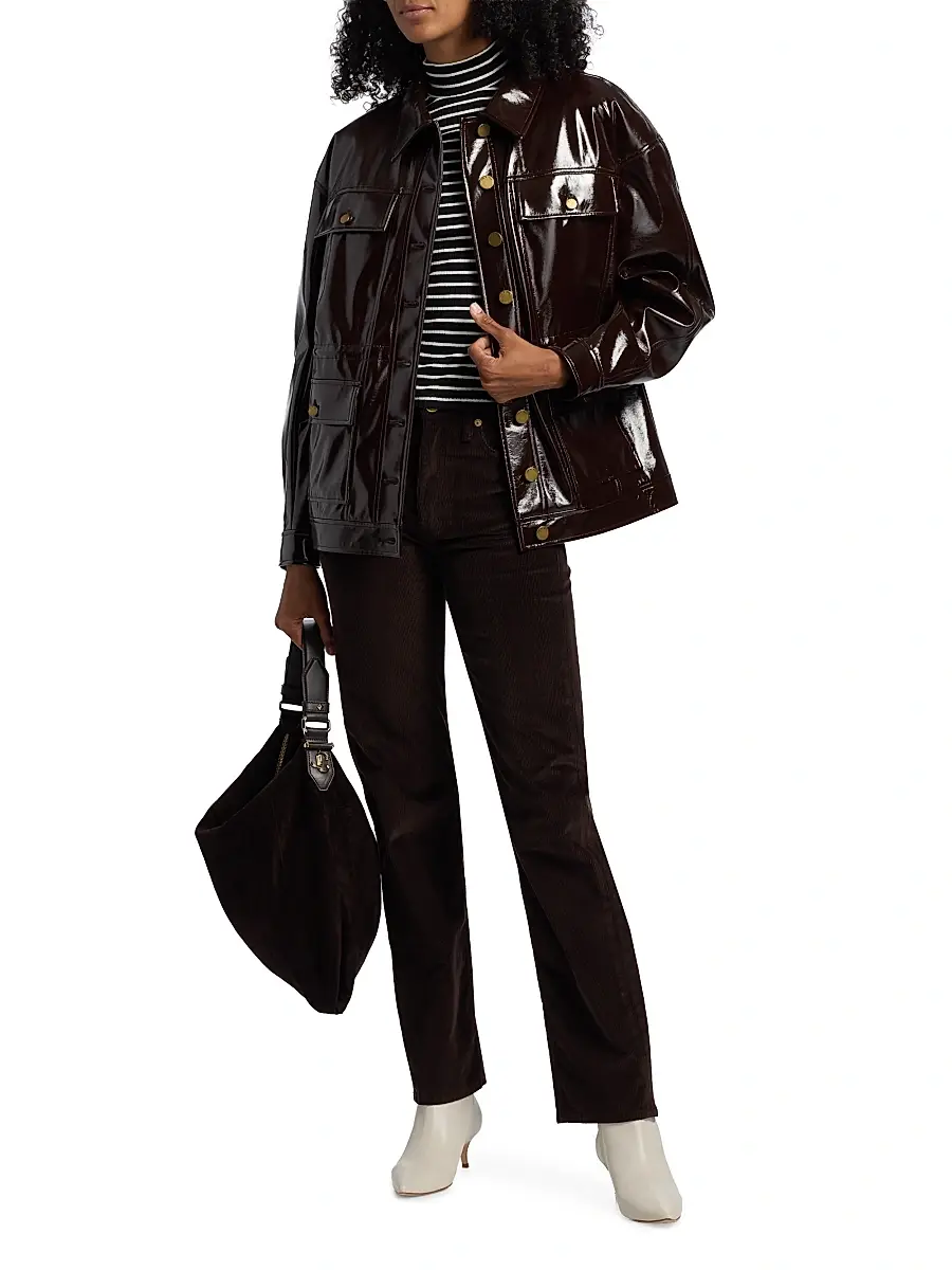 rag & bone Women's Amy Patent Faux-Leather Jacket | Thumbnail 2 rag & bone Women's Amy Patent Faux-Leather Jacket | Thumbnail 2