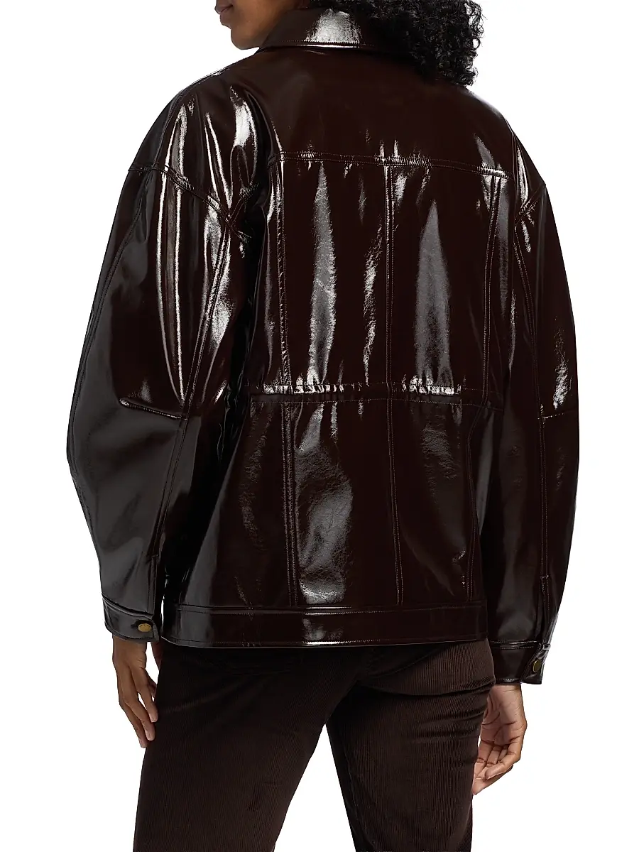 rag & bone Women's Amy Patent Faux-Leather Jacket | Thumbnail 5 rag & bone Women's Amy Patent Faux-Leather Jacket | Thumbnail 5