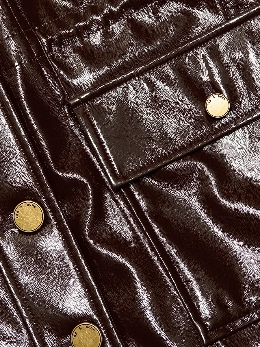 rag & bone Women's Amy Patent Faux-Leather Jacket | Thumbnail 7 rag & bone Women's Amy Patent Faux-Leather Jacket | Thumbnail 7