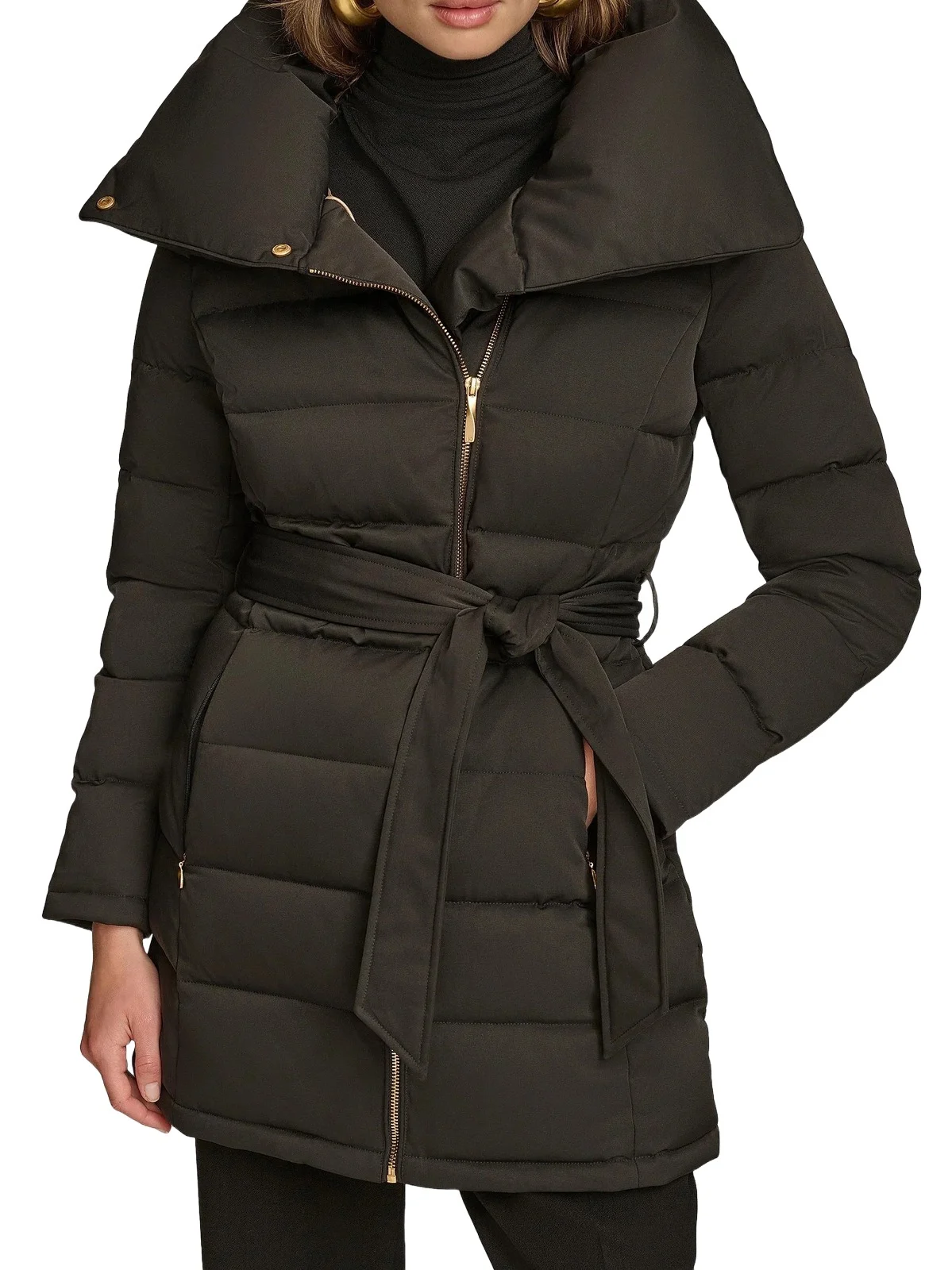 Women's Belted Puffer Coat