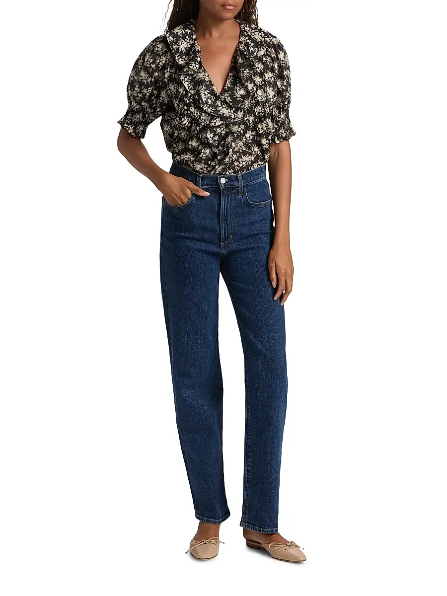 DÔEN Women's Henri Floral Ruffle Top | Thumbnail 2 DÔEN Women's Henri Floral Ruffle Top | Thumbnail 2