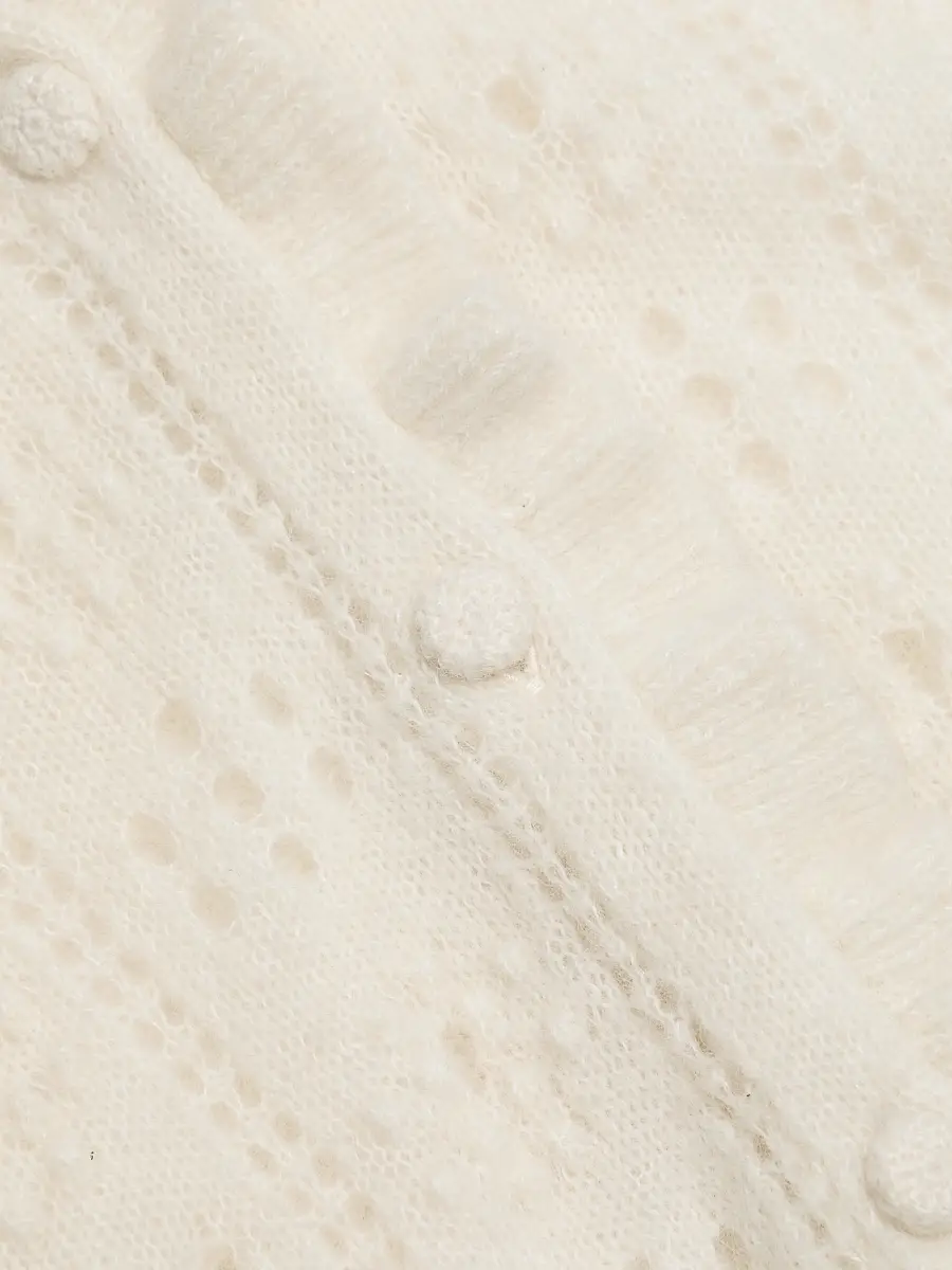 DÔEN Women's Claudie Ruffle Cardigan | Thumbnail 7