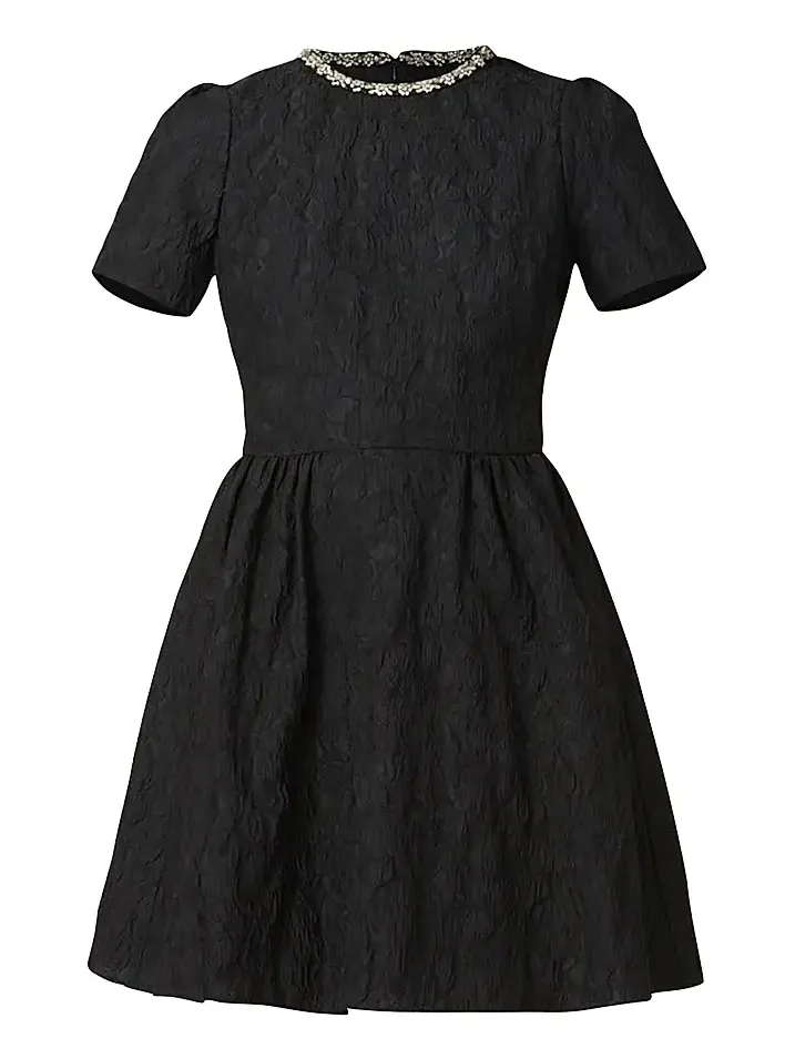 Shoshanna Women's Andie Textured Embellished Cocktail Dress