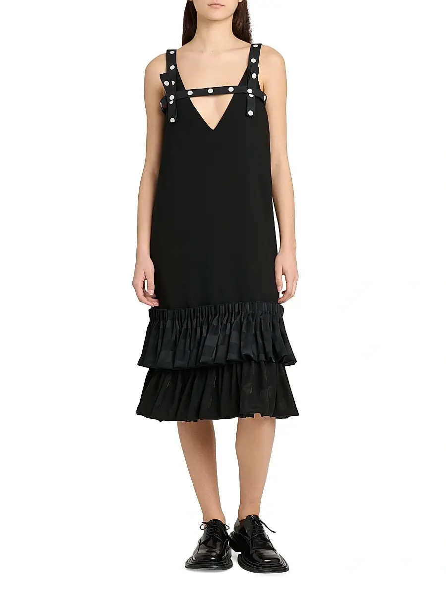 MOSCHINO Women's Tiered High-Low Midi-Dress | Thumbnail 2 MOSCHINO Women's Tiered High-Low Midi-Dress | Thumbnail 2