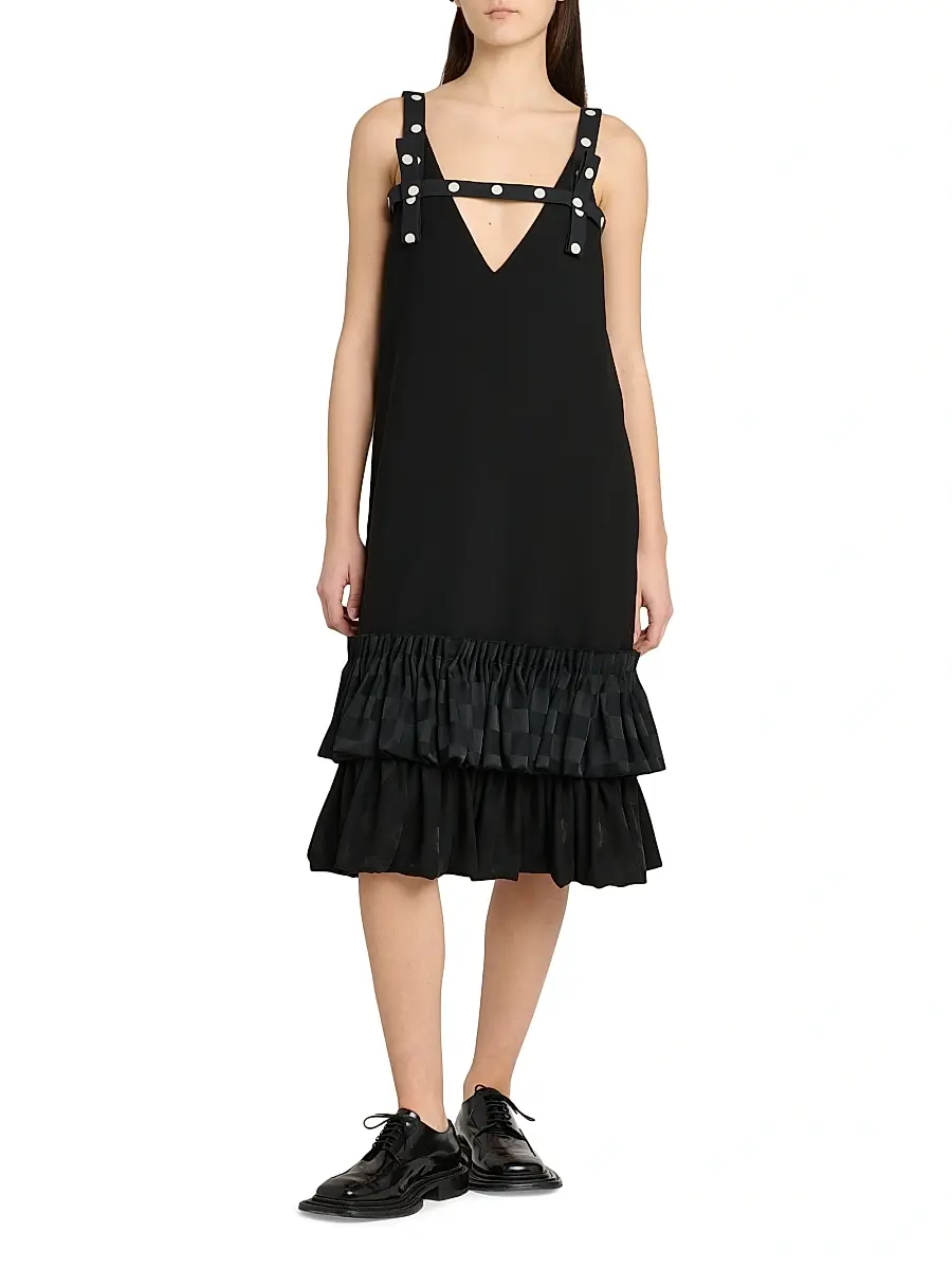 MOSCHINO Women's Tiered High-Low Midi-Dress | Thumbnail 3 MOSCHINO Women's Tiered High-Low Midi-Dress | Thumbnail 3