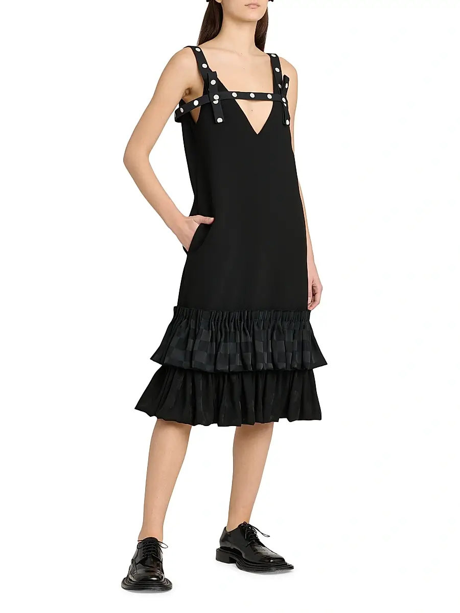 MOSCHINO Women's Tiered High-Low Midi-Dress | Thumbnail 4 MOSCHINO Women's Tiered High-Low Midi-Dress | Thumbnail 4