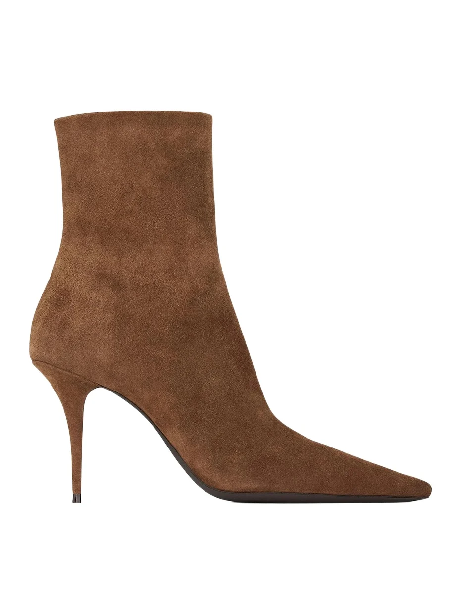 Women's Ashley Booties in Suede - Dark Havana Women's Ashley Booties in Suede - Dark Havana