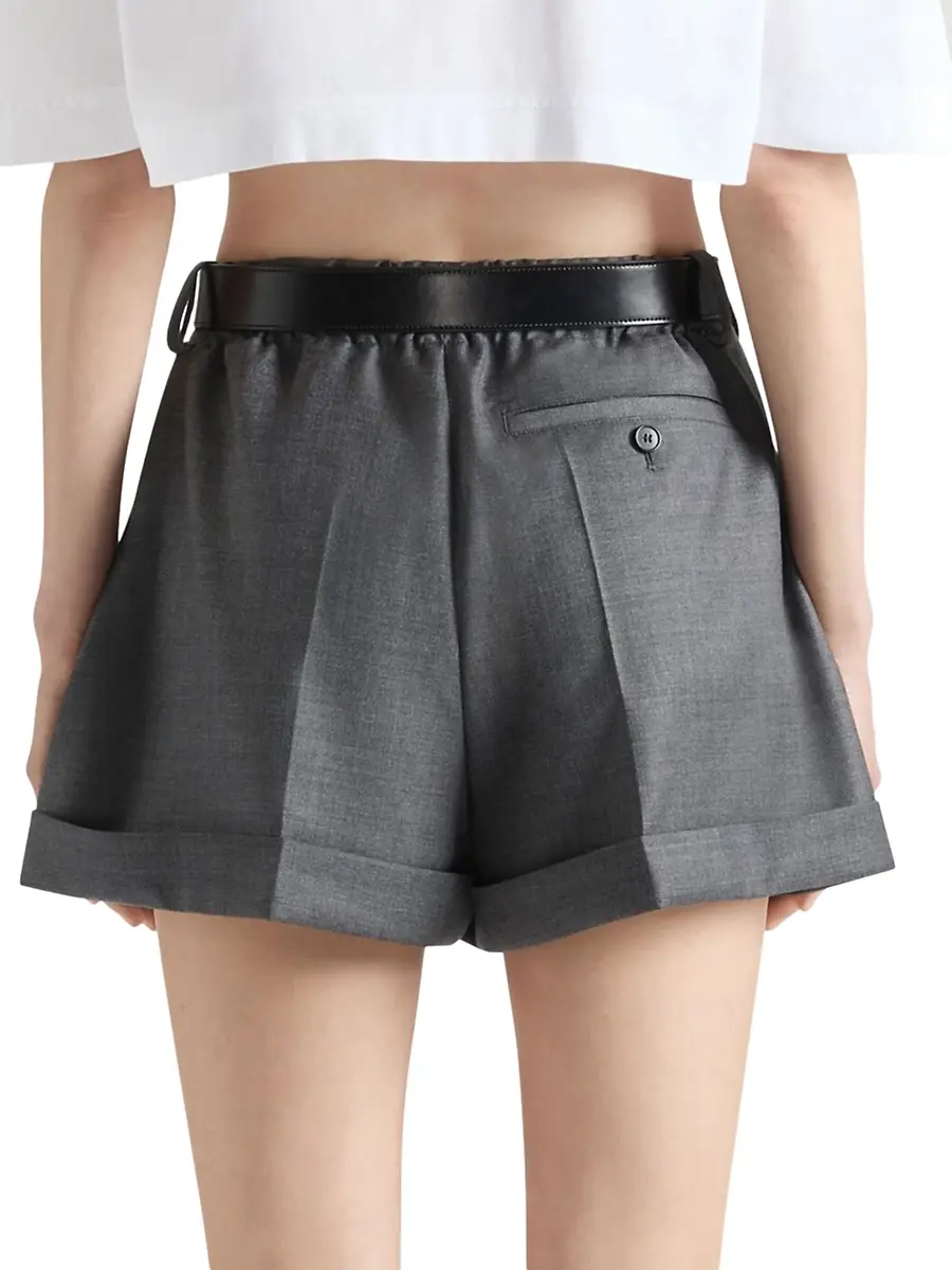 Givenchy Women's Shorts in Wool - Grey | Thumbnail 4 Givenchy Women's Shorts in Wool - Grey | Thumbnail 4